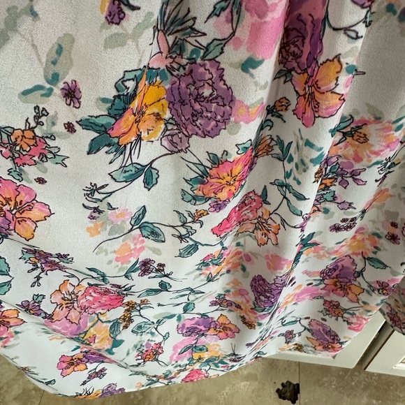 Tularosa Medium Brogan Mini Dress Multicolor Off The Shoulder Floral Ruffle (19) - Picture 6 of 7